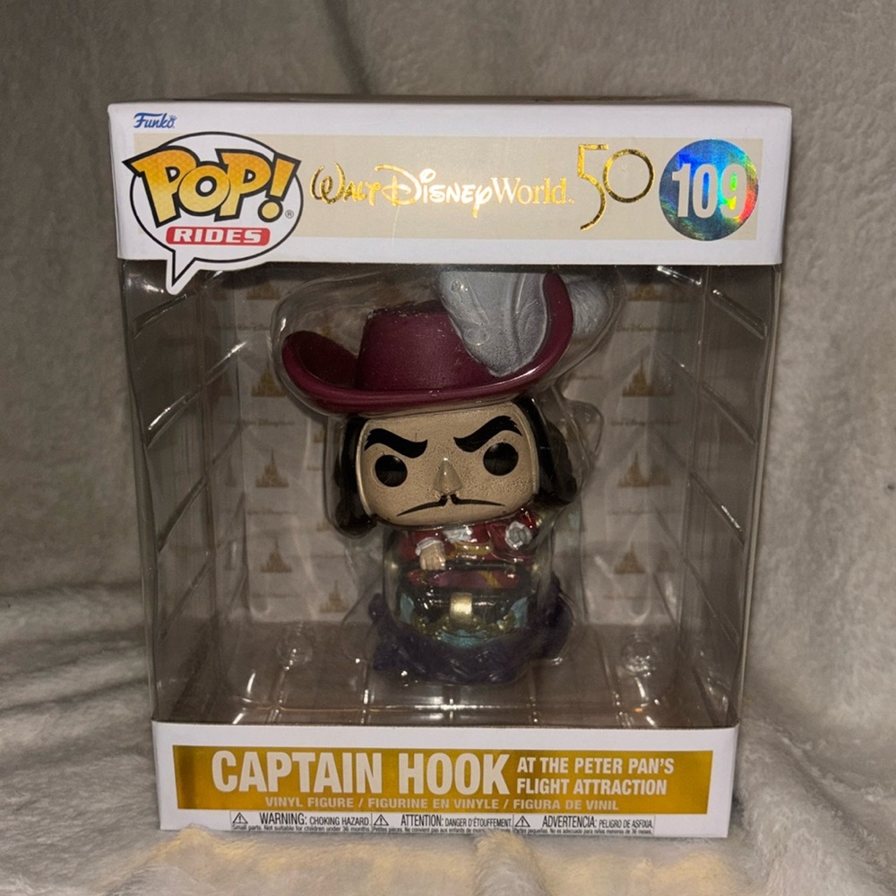 Funko Pop Disney Rides Captain Hook #109 Walt Disney World 50th Celebration